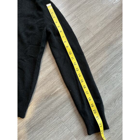 Lord & Taylor 100% Cashmere Hoodie Sweater Black Women’s XL, Kangaroo Pocket - Picture 4 of 4